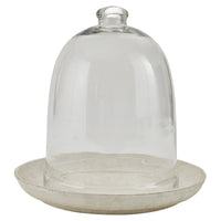 Thumbnail for Cream Metal Bell Cloche Base - Large Park Designs