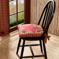 Thumbnail for Burgundy Star Country Chair Pad - The Fox Decor