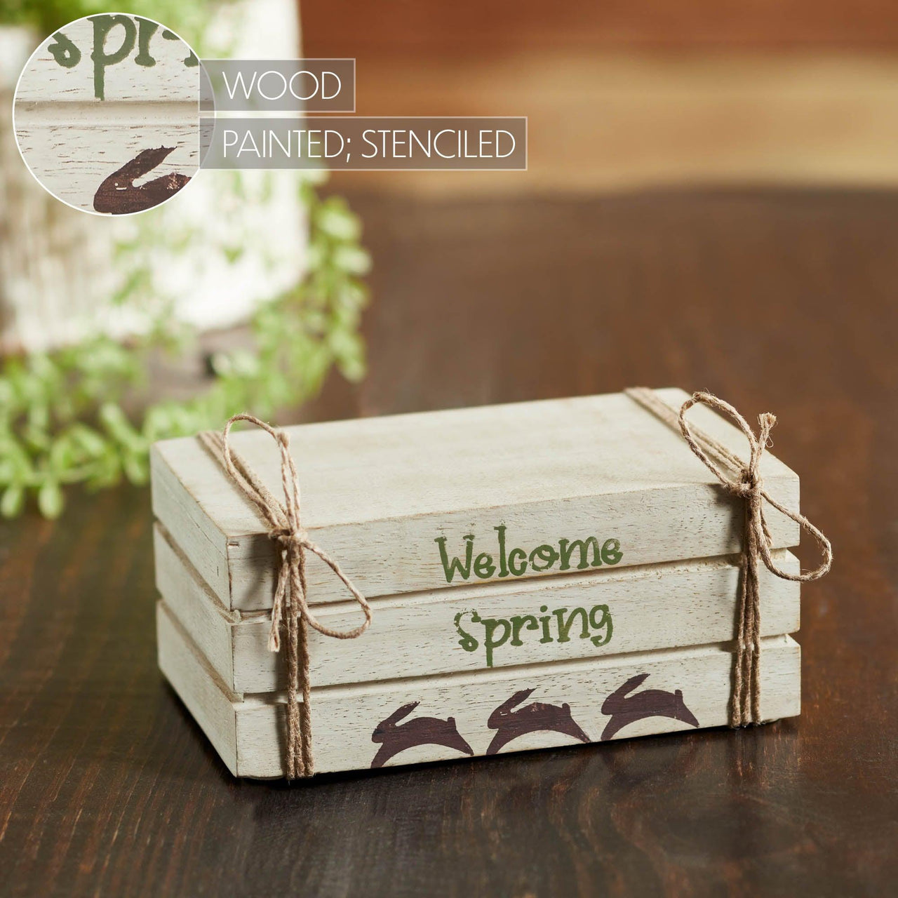 Welcome Spring Faux Book Stack 2.5x6x4 - The Fox Decor