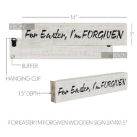 Thumbnail for For Easter I'm Forgiven Wooden Sign 3x14 - The Fox Decor