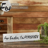 Thumbnail for For Easter I'm Forgiven Wooden Sign 3x14 - The Fox Decor