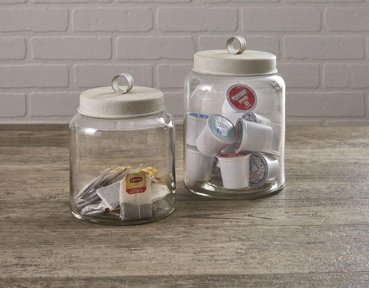 Glass Jars With Metal Lids - Set of 2 Park Designs