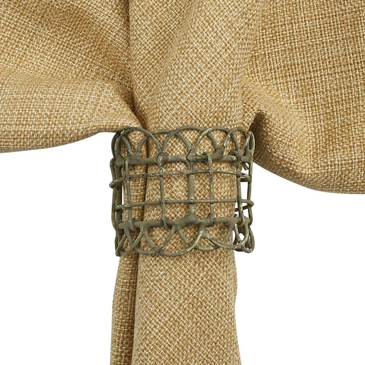 Zinc Vintage Wire Napkin Ring - Set of 6 Park Designs - The Fox Decor