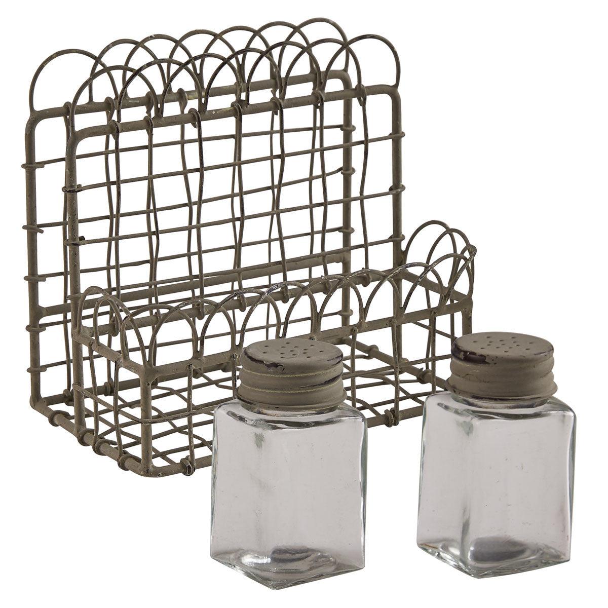 Zinc Wire Napkin and Salt & Pepper Caddy  Park Designs