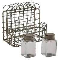 Thumbnail for Zinc Wire Napkin and Salt & Pepper Caddy  Park Designs
