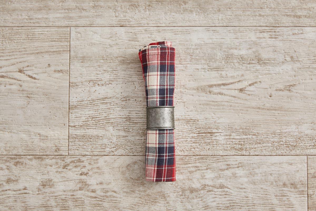 Round Cuff Napkin Rings - Galvanized Set of 6 Park Designs - The Fox Decor