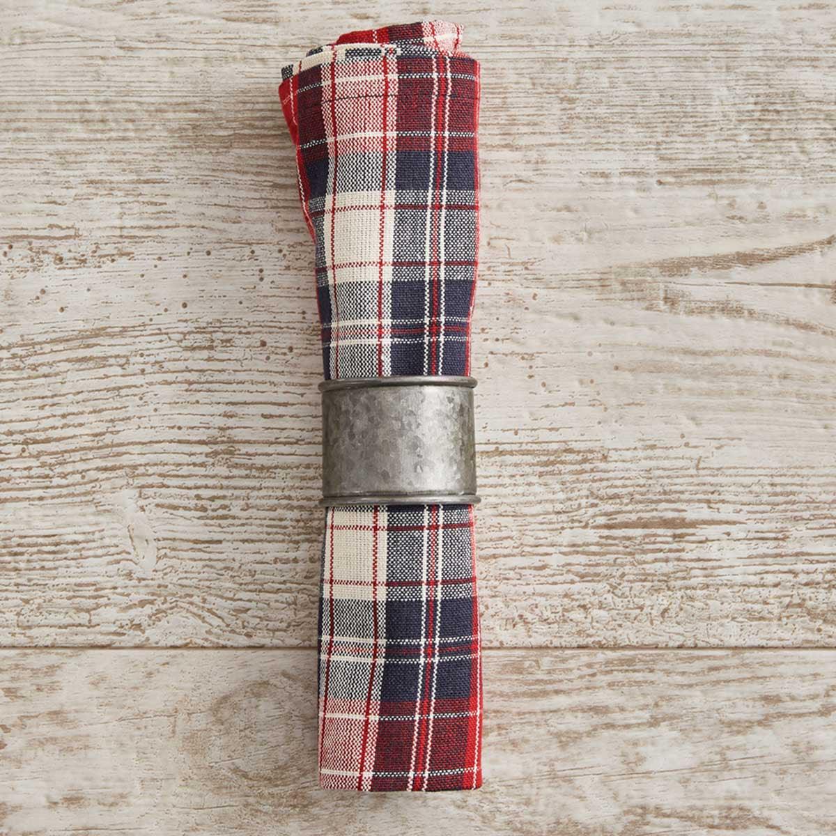 Round Cuff Napkin Rings - Galvanized Set of 6 Park Designs - The Fox Decor