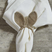 Thumbnail for Burlap Bunny Ears Napkin Ring Set of 6 Park Designs - The Fox Decor