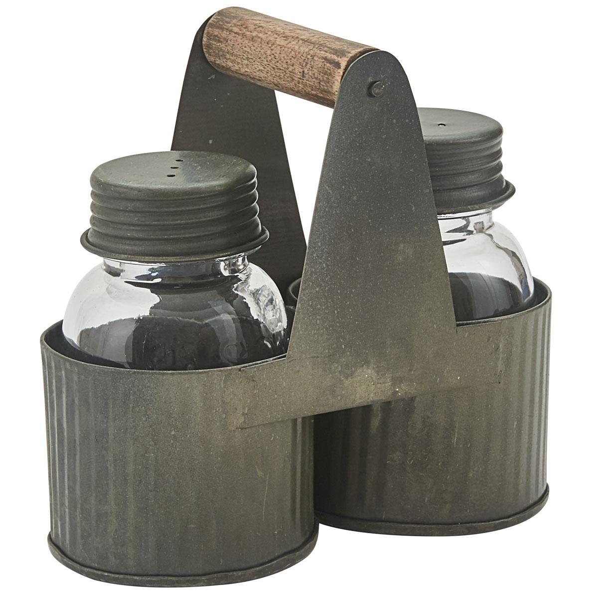 Norwood Caddy with Glass Salt & Pepper - The Fox Decor
