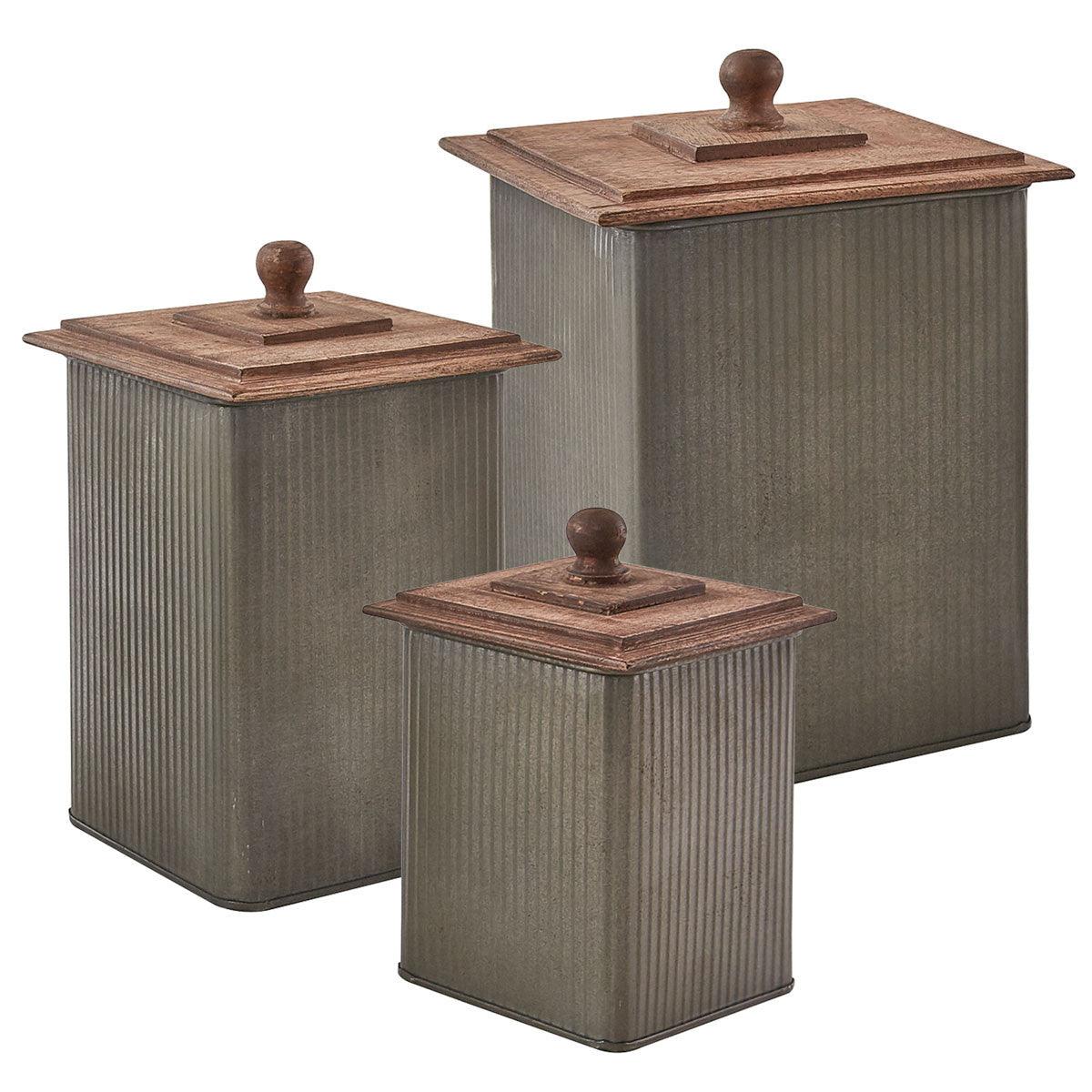Norwood Canisters with Wood Lids - Set of 3 - Park Designs - The Fox Decor