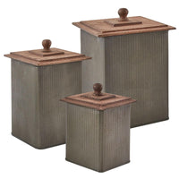 Thumbnail for Norwood Canisters with Wood Lids - Set of 3 - Park Designs - The Fox Decor