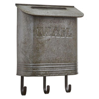 Galvanized Mailbox with Hooks - Park Designs - The Fox Decor