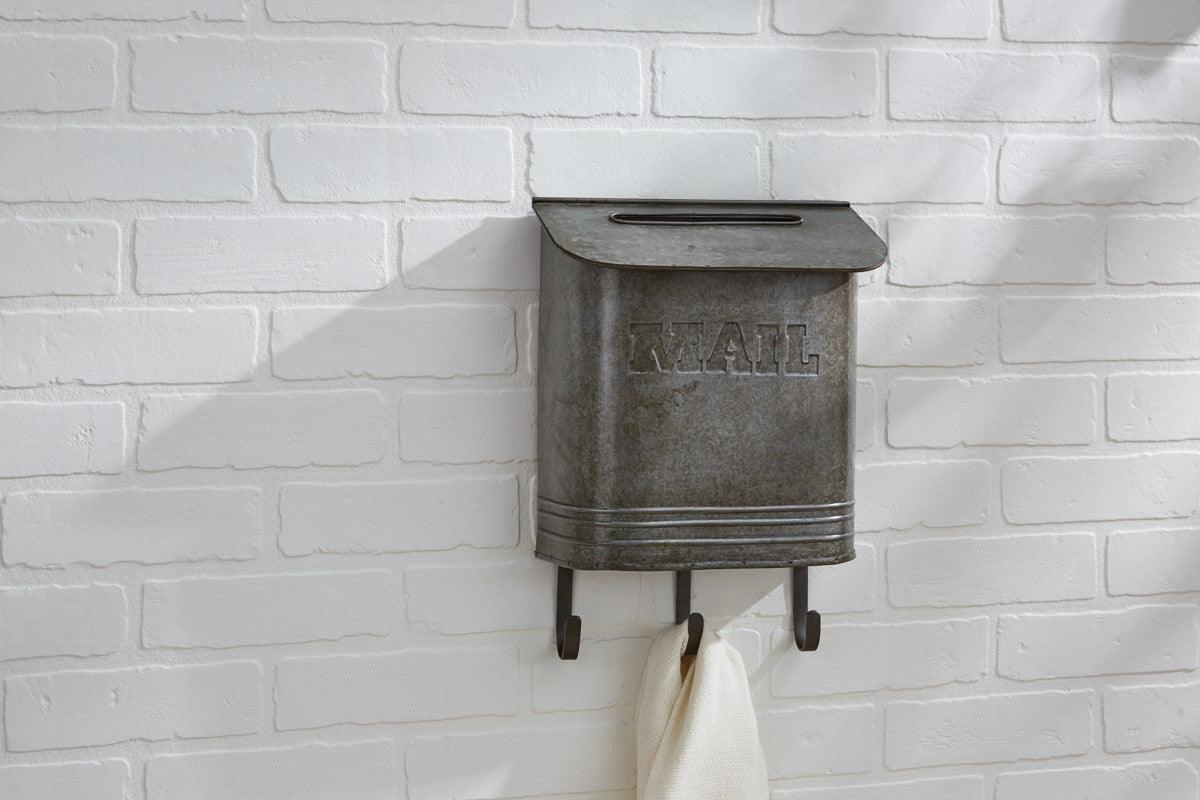 Galvanized Mailbox with Hooks - Park Designs - The Fox Decor