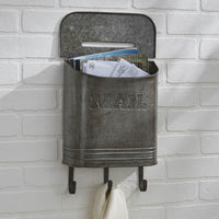 Galvanized Mailbox with Hooks - Park Designs - The Fox Decor