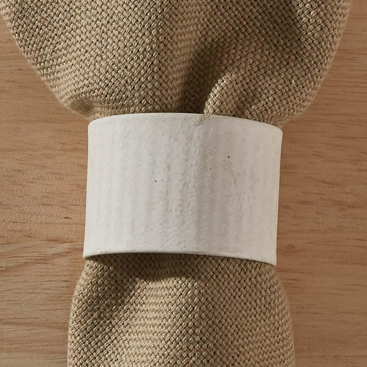 Crimped Napkin Ring - Cream Set of 6 Park Designs - The Fox Decor