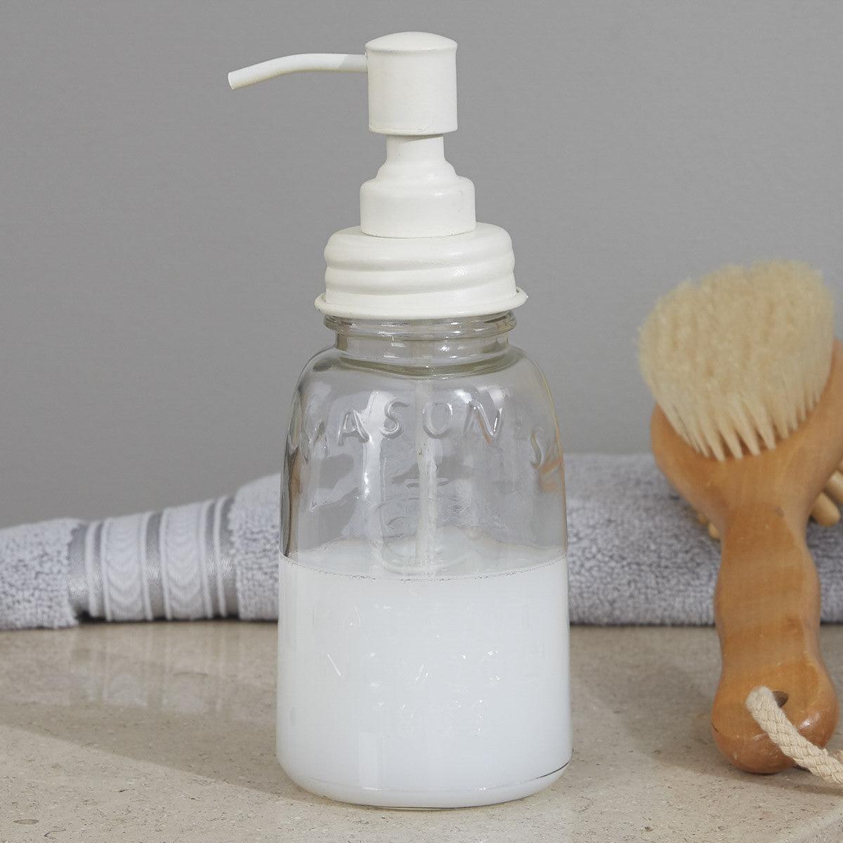 Mason Jar Soap Dispenser - White Park Designs - The Fox Decor