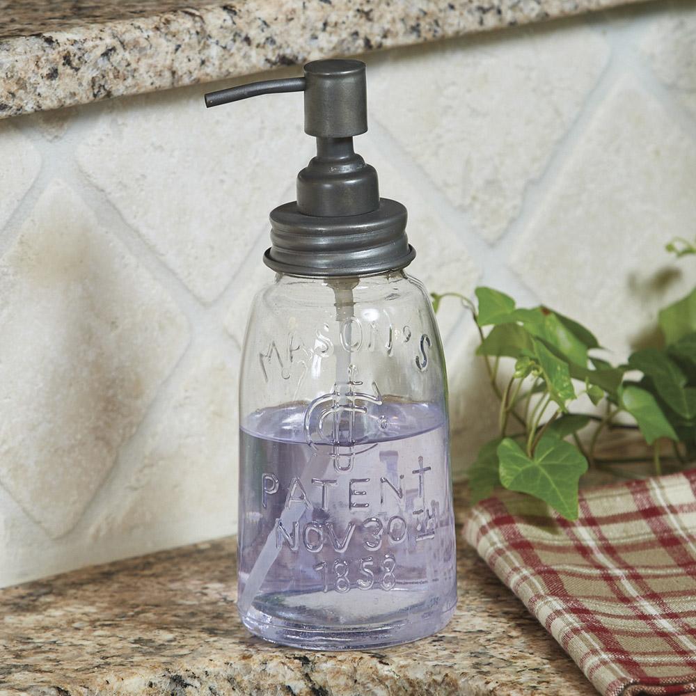 Mason Jar Soap Dispenser - Glass Park Designs