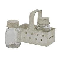 Thumbnail for Grater Caddy with Mason Jar Salt & Pepper Set Park Designs - The Fox Decor