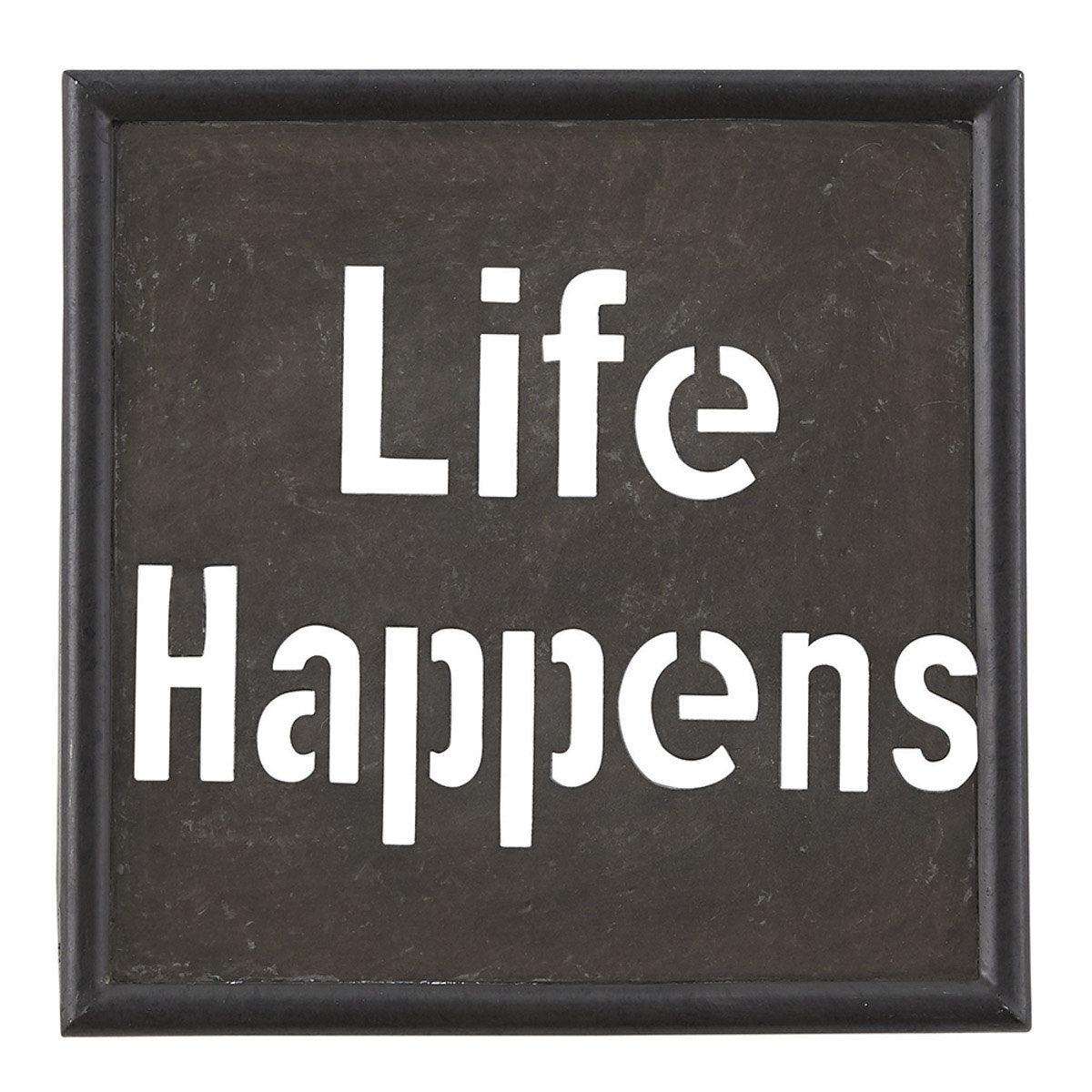 Life Happens Galvanized Sign Park Designs - The Fox Decor