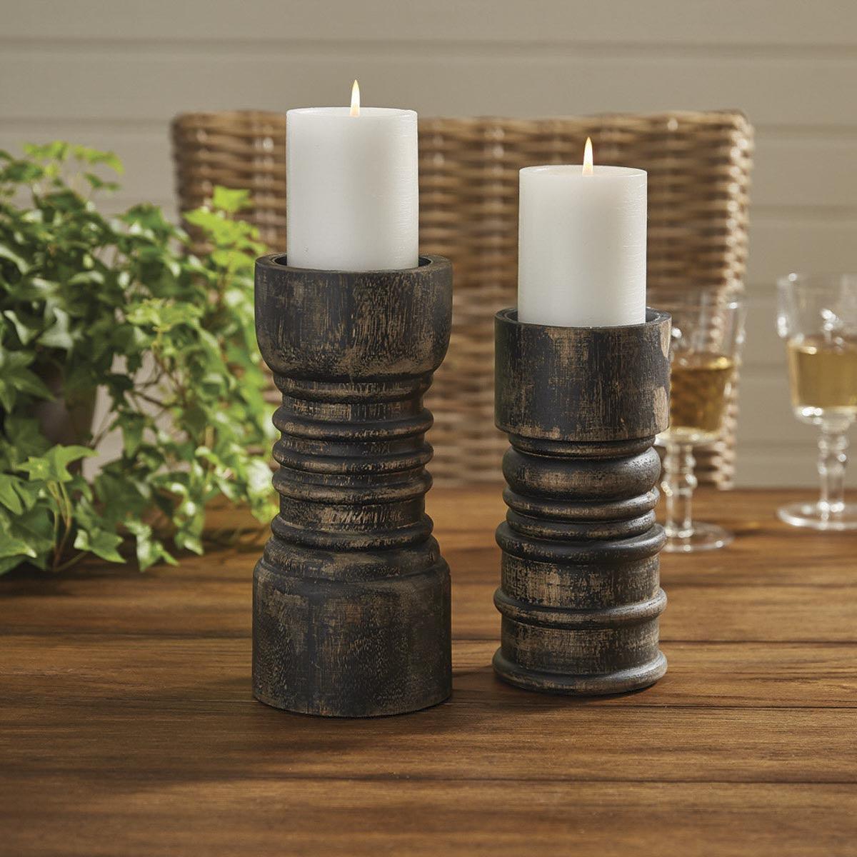 Rustic Candlestick Black - Tall Park Designs - The Fox Decor