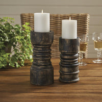 Thumbnail for Rustic Candlestick Black - Tall Park Designs - The Fox Decor