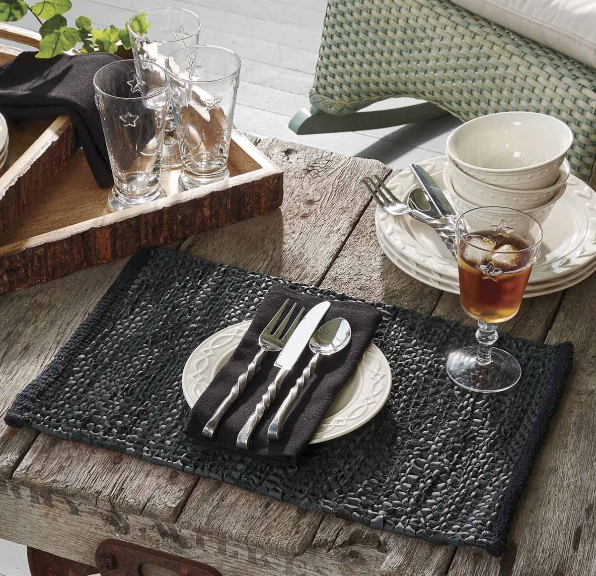 Wood Wth Bark Edge Trays - Set of 2 - Park Designs - The Fox Decor