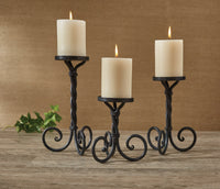 Thumbnail for Scroll Candle Holders - Pillar Set of 3 Assorted Park Designs