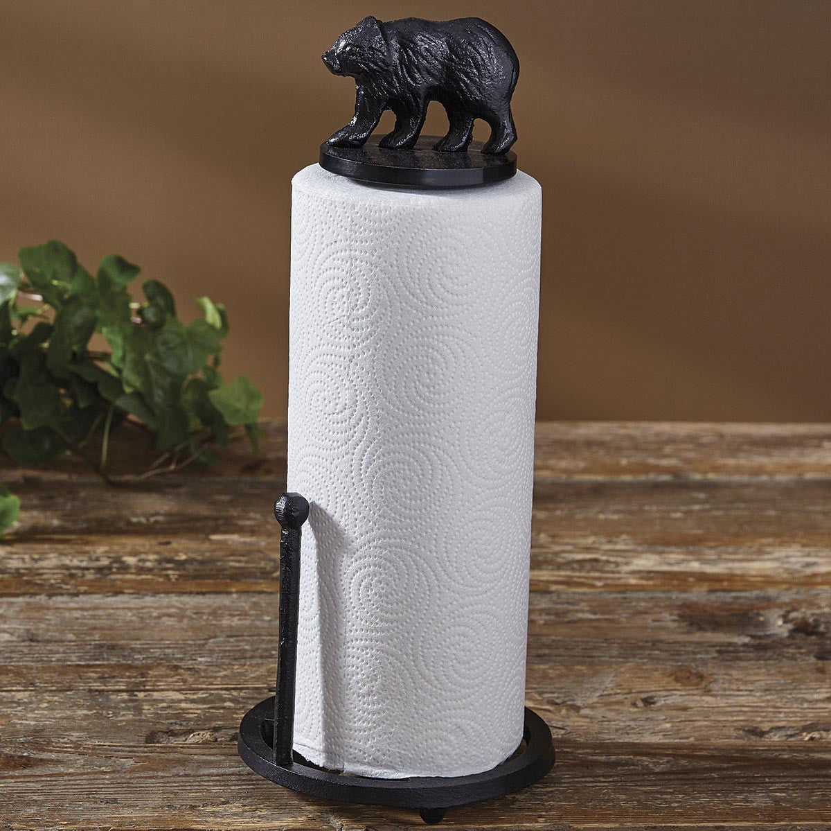 Cast Black Bear Paper Towel Holder - Park Designs