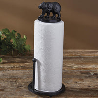 Cast Black Bear Paper Towel Holder - Park Designs - The Fox Decor