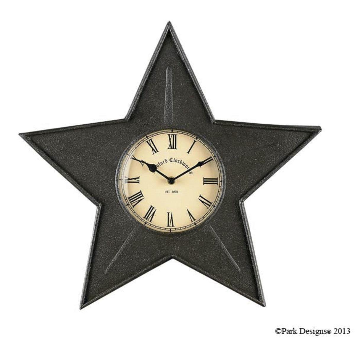 Star Metal Clock - Black Park Designs