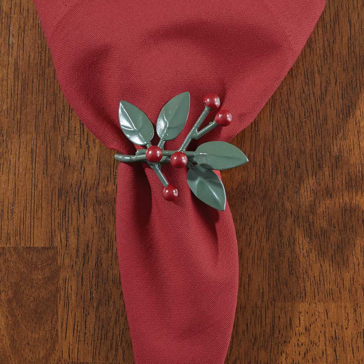 Leaves And Berries Napkin Rings - Set of 6  Park Designs