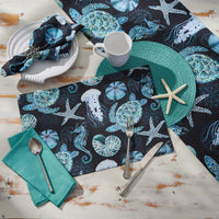 Thumbnail for Under The Waves Napkin - Set of 12 Park Designs - The Fox Decor