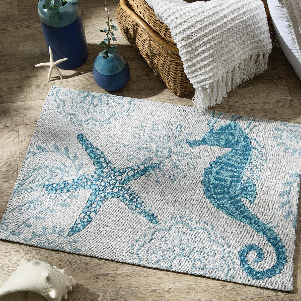 Under The Waves Woven Rug 2' x 3' - Set of 2 Park Designs - The Fox Decor