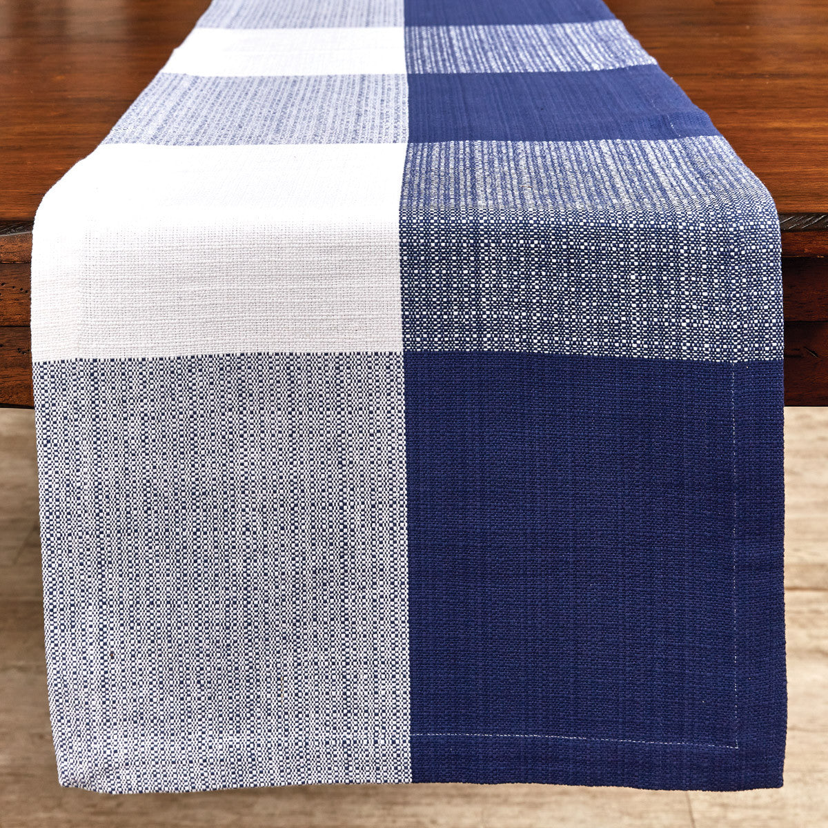 Block Check Woven Table Runner 72" L - Park Designs - The Fox Decor
