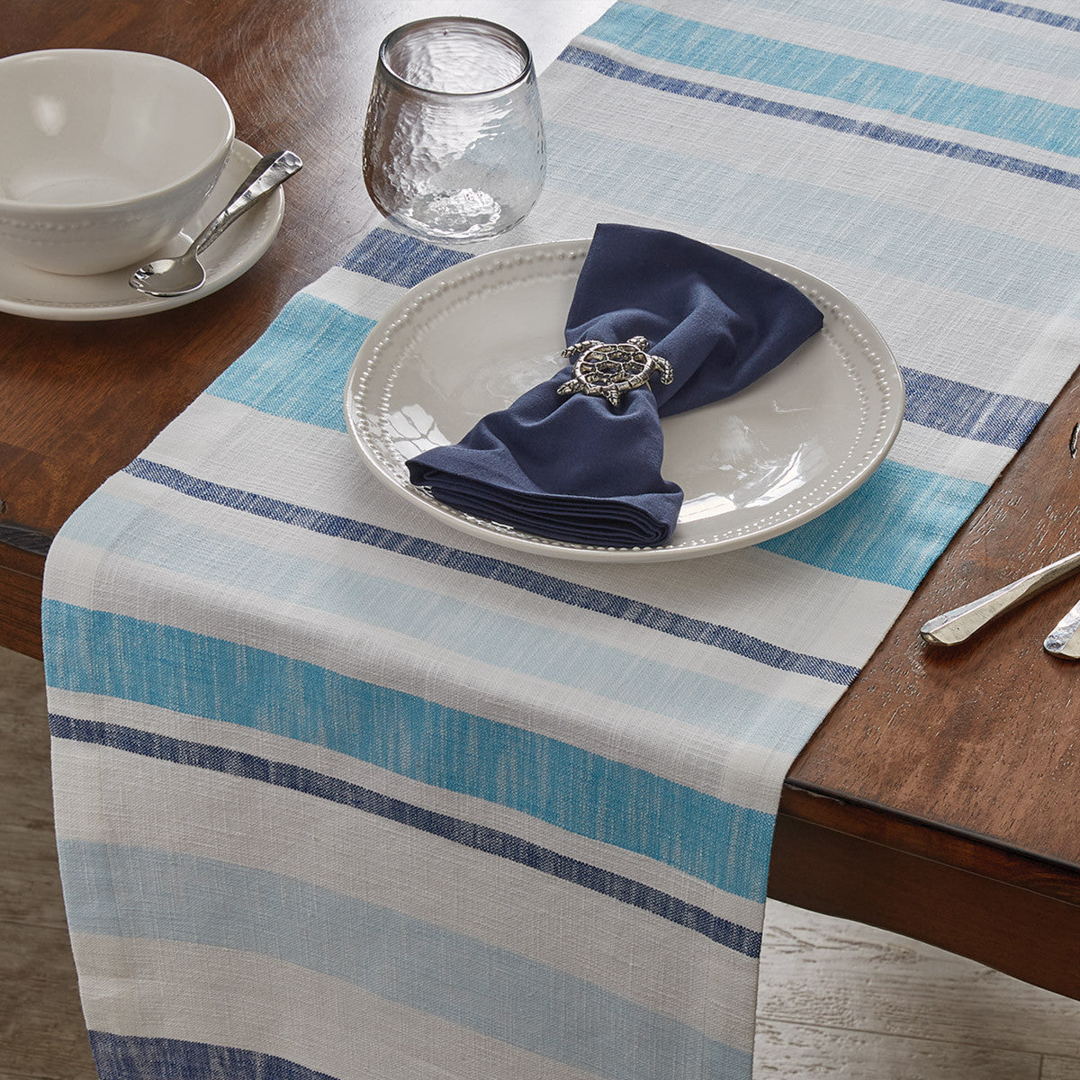 Colby Woven Stripe Table Runner 72" L - Park Designs