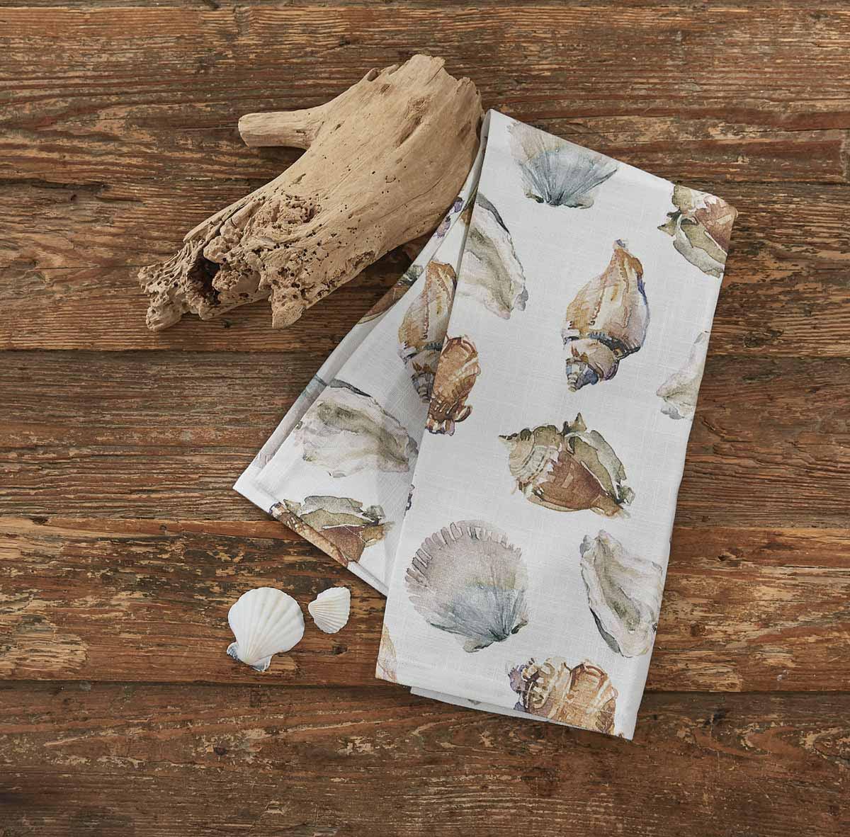 Seashells Dishtowel - Set of 2 Park Designs - The Fox Decor