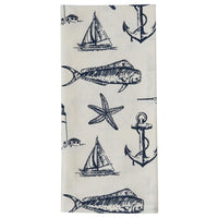 Thumbnail for Captain's Quarters Dishtowel - Natural Set of 2 Park Designs - The Fox Decor