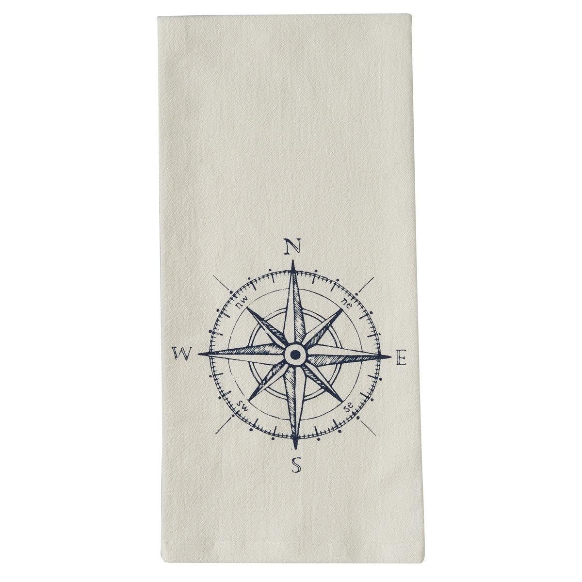 Captain's Quarters Compass Dishtowel - Set of 3 Park Designs - The Fox Decor