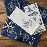 Thumbnail for Captain's Quarters Compass Dishtowel - Set of 3 Park Designs - The Fox Decor