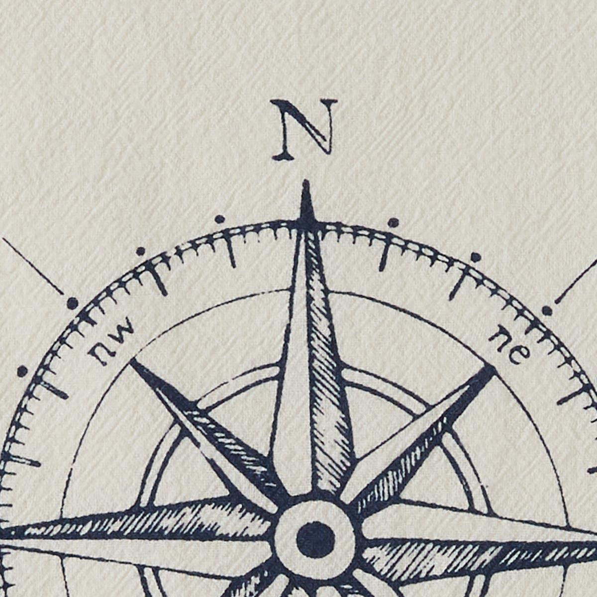 Captain's Quarters Compass Dishtowel - Set of 3 Park Designs - The Fox Decor