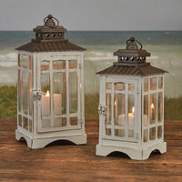 Thumbnail for White Lantern - Large 14x6 - Park Designs - The Fox Decor