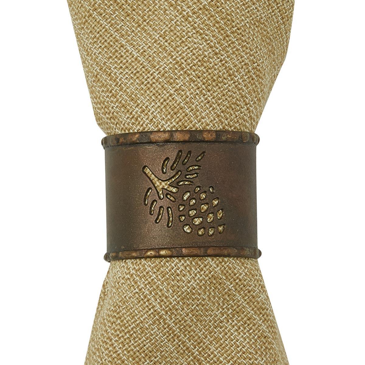 Fulton Pinecone Cuff Napkin Rings - Set of 6 Park Designs - The Fox Decor