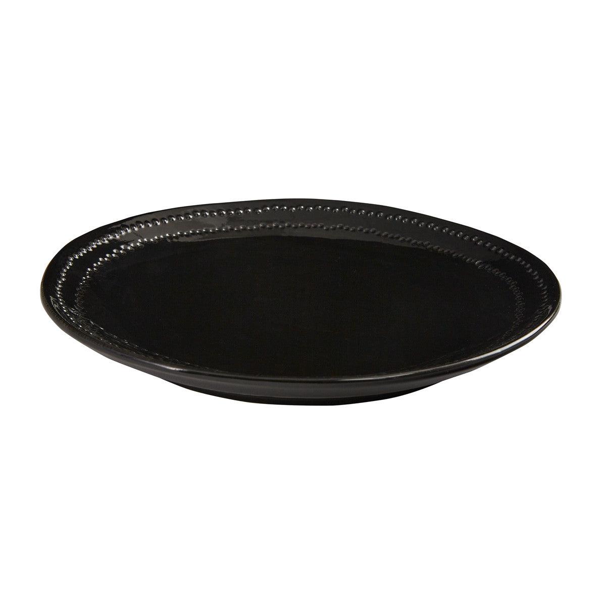 Peyton Dinner Plate - Black Set of 8 Park Designs - The Fox Decor