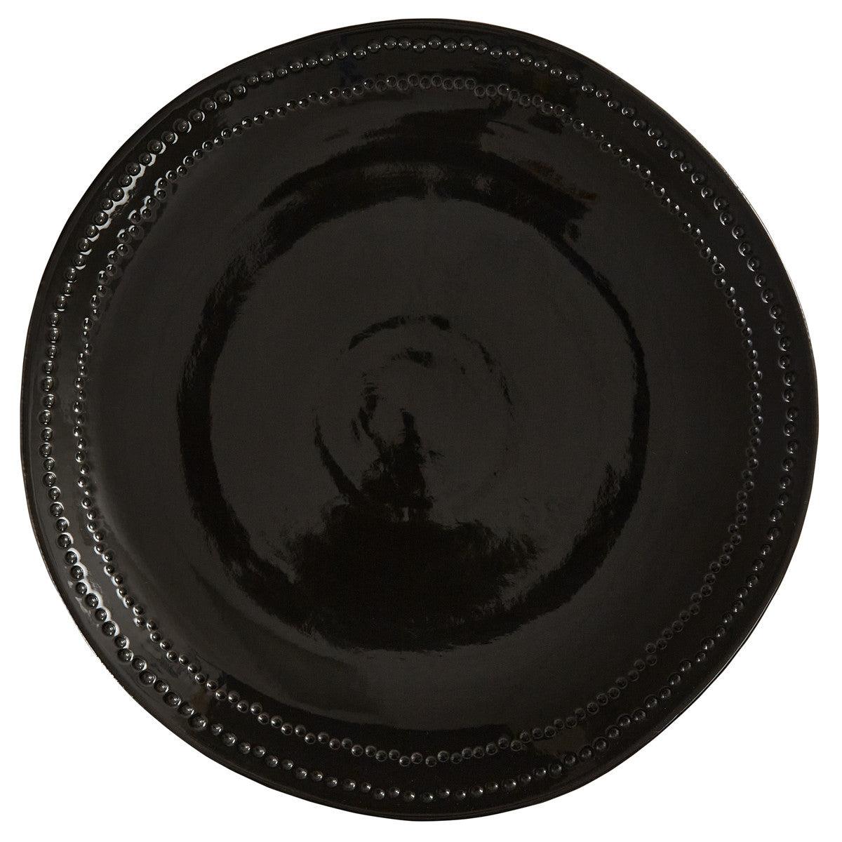 Peyton Dinner Plate - Black Set of 8 Park Designs - The Fox Decor