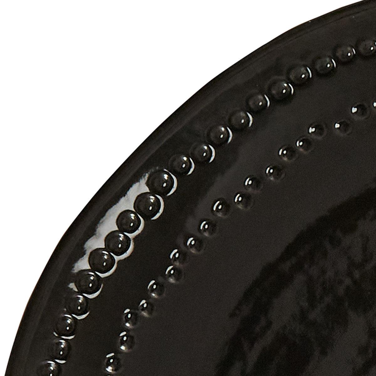 Peyton Salad Plate - Black Set of 8 Park Designs - The Fox Decor