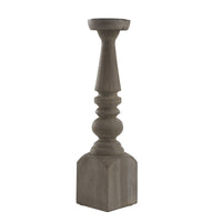 Brighton Wood Candle Holder - Whitewashed 18