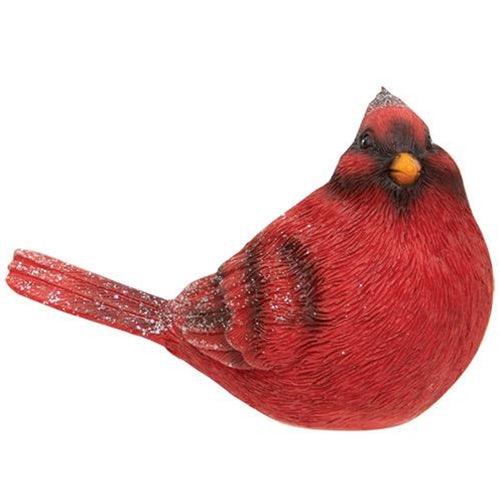 Resin Sparkle Cardinal Figure 3 Asstd - The Fox Decor