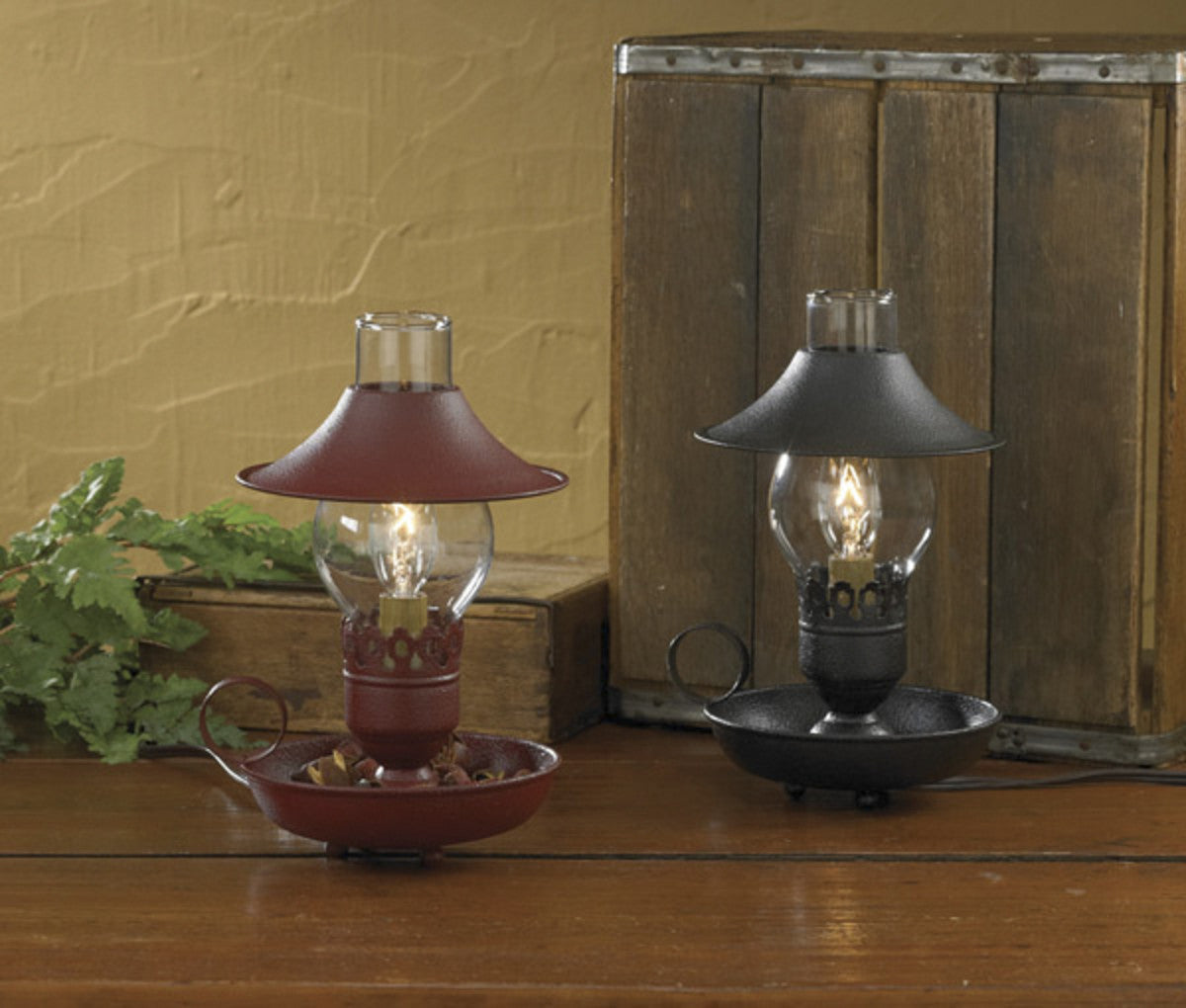 Chamberstick Lamp with 9" Shade - Black Park Designs - The Fox Decor