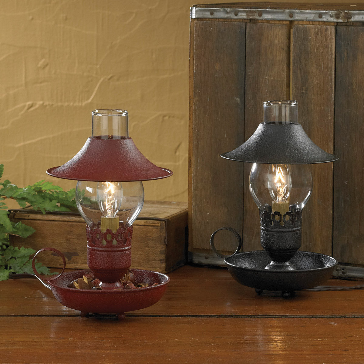 Chamberstick Lamp with 9" Shade - Black Park Designs - The Fox Decor