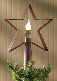 Red Star Tree Top Lamp - Set of 2 Park Designs - The Fox Decor